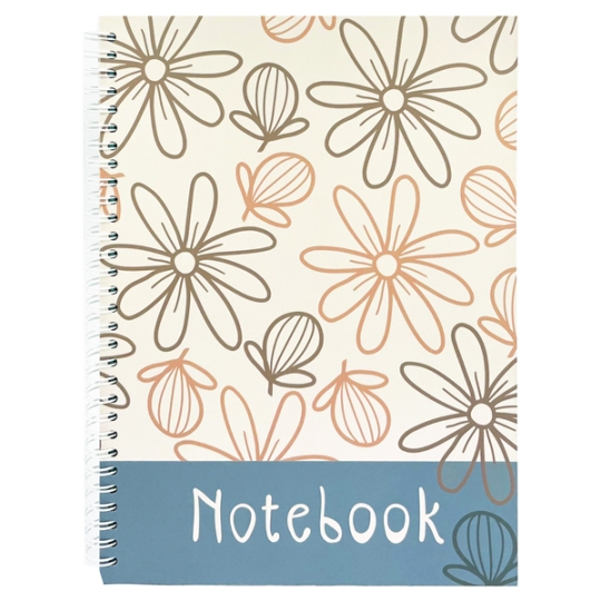Sổ Lò Xo Flowers - Kẻ Ngang 80gsm - The Sun 01 - Màu Xanh